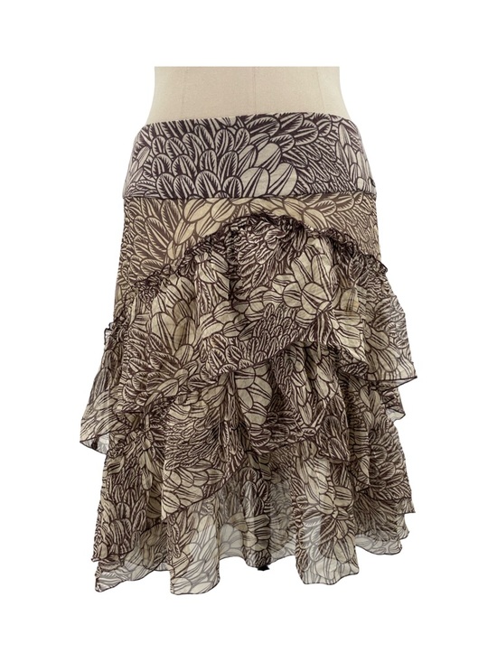 Miss Sixty Dresses & Skirts - Miss Sixty Women's Tiered ruffle mini skirt  Size S Brown, Tan Good Used